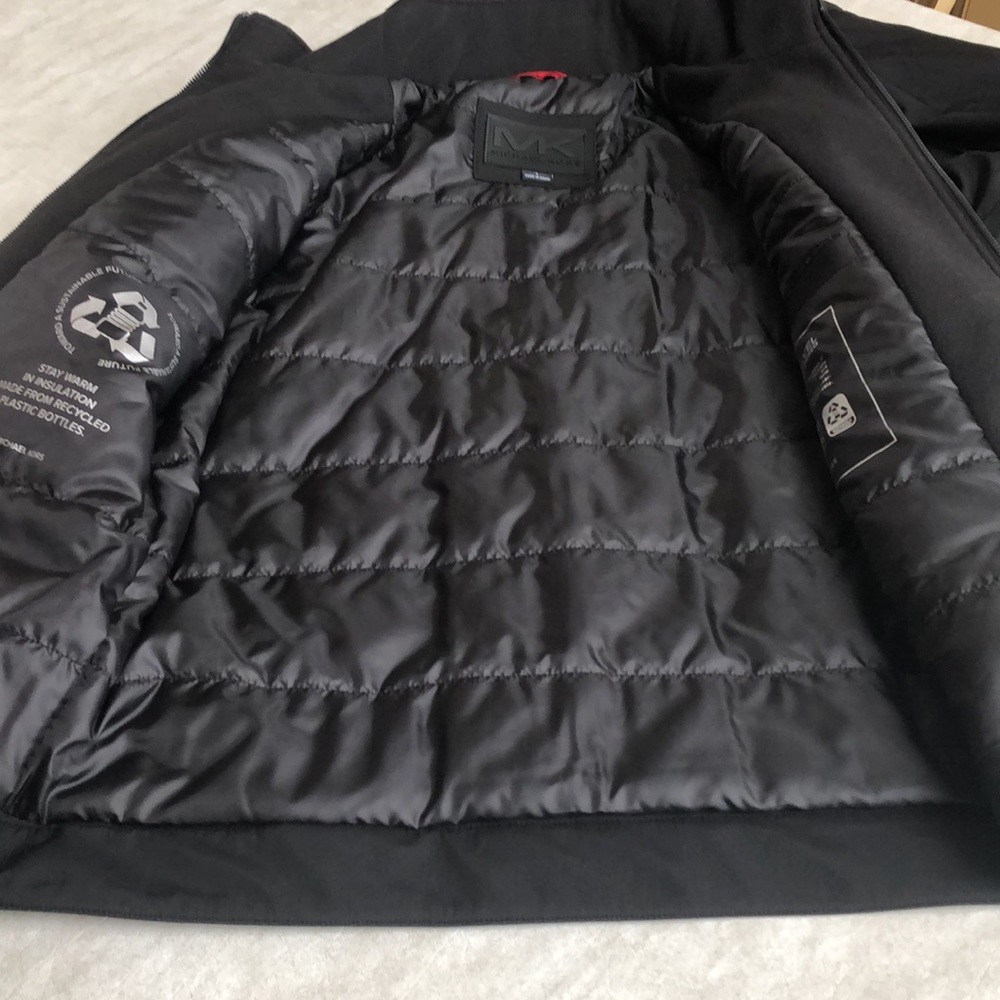 Michael Kors Men's Belgravia Woven Zip-Up Jacket Black Size S - Picture 7 of 16